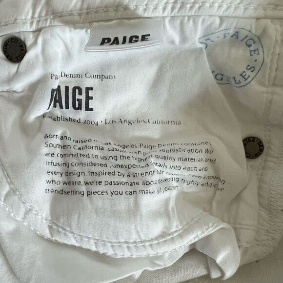 Paige Skyline Ankle White Jeans - Picture 10 of 13